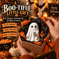 thumbnail image 3 of Halloween Ghost Figurine Holding Coffee Cup, Cute Spooky Tabletop Resin-Style Ornament for Shelf Mantel Desk Tiered Tray & Coffee Bar Decor, Seasonal Home Accent for Fall Party Displays, 3 of 17