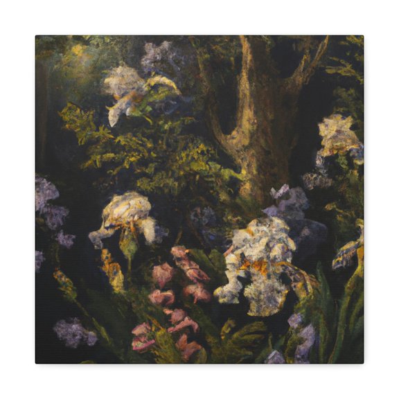 Iris Adorned in Gold - Canvas