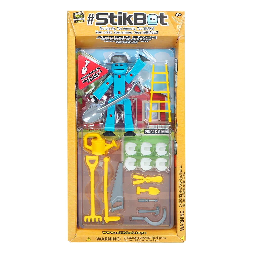 Stikbot Action Pack Series 2- Accessories Set with Solid Color Stikbot