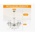 thumbnail image 4 of Lampara Colgante Xtellar Cristal Vintage Lujoso Elegante 6luz, 4 of 4