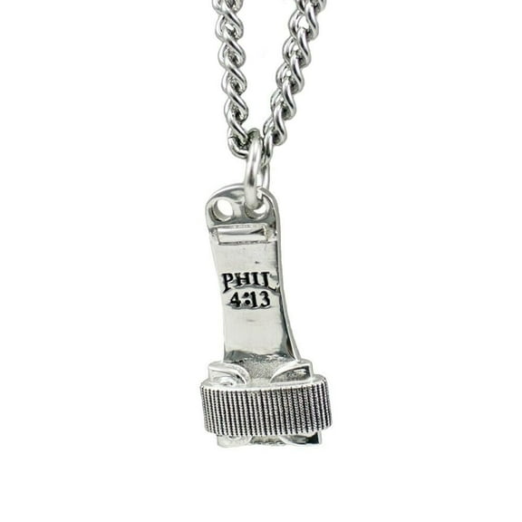 Men's Stainless Steel Gymnastics Grip Necklace - Phil 4:13 by Shields of Strength