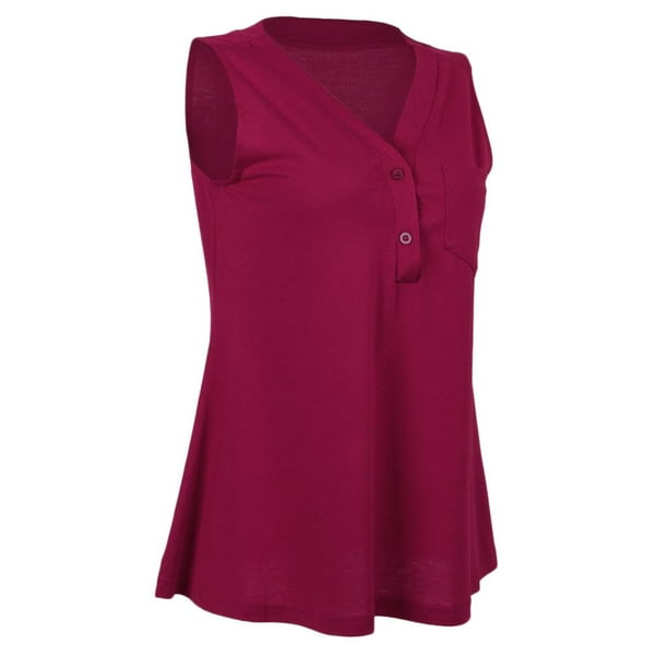 Camisa Sin Mangas Sin Mangas Del de Las Mujeres Tank Mangas con Cuello en V Camisa Ocasional Más Tamaño Rose 3XL Macarena top sin mangas para mujer