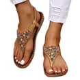 thumbnail image 4 of Sandalias bohemias de gran tamaño, zapatos de playa informales con cuentas a la moda de verano para mujer, zapatos de mujer de estilo romano, 4 of 4