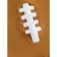 thumbnail image 6 of Toddler Baby Girl Football Outfit Rugby Embroidery Sleeveless Lapel Bow Ruffle Hem Dress, 6 of 6