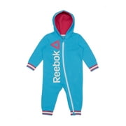 Reebok Baby and Toddler Hooded Romper, Sizes 0/3-24 Months
