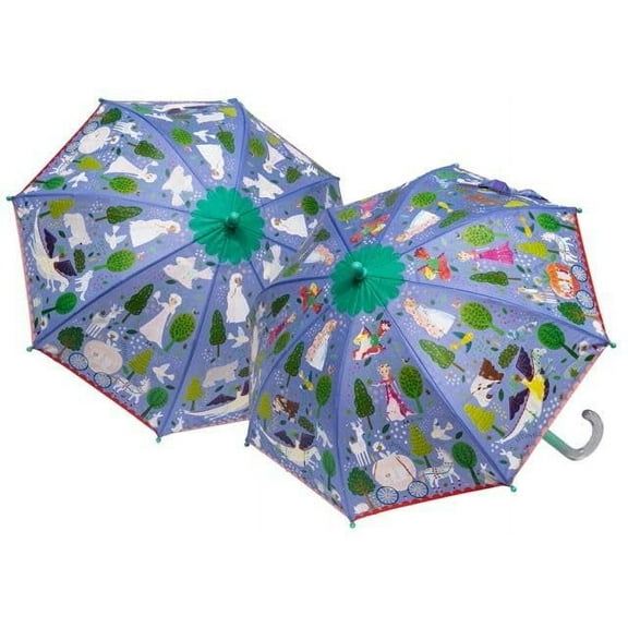 Floss & Rock Fairy Tale Colour Changing Kids Umbrella, 23.6 Inch, Multicolor