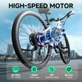 thumbnail image 2 of Electric Bike for Adults, Peak 750W Motor Electric Bicycle, 26" Tire E-Mountain Bike, 7.8Ah Battery UL2849, App Control, 2 of 13
