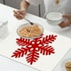 thumbnail image 1 of Adornos navideños, adornos para árboles de Navidad, regalos navideños, manteles individuales con estampado de copos de nieve, decoración para fiestas navideñas, caminos de mesa, manteles individuales, 1 of 6