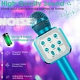 thumbnail image 6 of Fitfirst Karaoke Microphone for Kids, Bluetooth Wireless 5 in 1 Karaoke Microphone with LED Lights, Portable Microphone for Kids Age 3-12, Best Gifts Birthday for Teens Girl Boys(Blue), 6 of 7