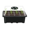 thumbnail image 2 of Juego de 10 Bandejas de Germinación de 12 Celdas con Tapa de Humedad, Color Negro, Ideal para Cultivos de Hortalizas y Flores., 2 of 6
