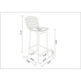 thumbnail image 2 of Madeline 41.73" Barstool with Seat Cushion in Charcoal Grey and White, 2 of 7