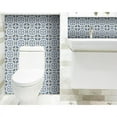thumbnail image 4 of 4" X 4" Tulipa Blue and White Peel and Stick Removable Tiles, 4 of 9