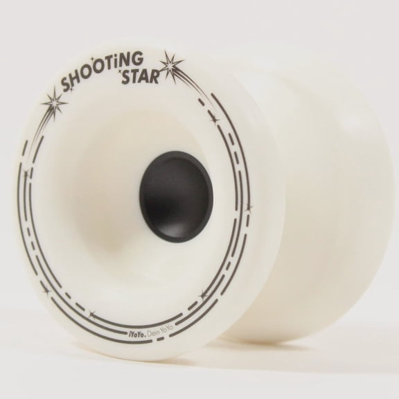 iYoYo SHOOTiNG STAR Yo-Yo - Polycarbonate Yo-Yo - Great for Beginners (White with Black Hub)