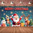 thumbnail image 6 of Decorative Design Merry Christmas Banner Colorful Ornaments Festive Decor Holiday Backdrop for Christmas Party Winter Celebration Home Decoration, 6 of 9
