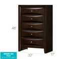 thumbnail image 4 of Glory Furniture Marilla 5-Drawers Bedroom Chest in Cappuccino, 4 of 8
