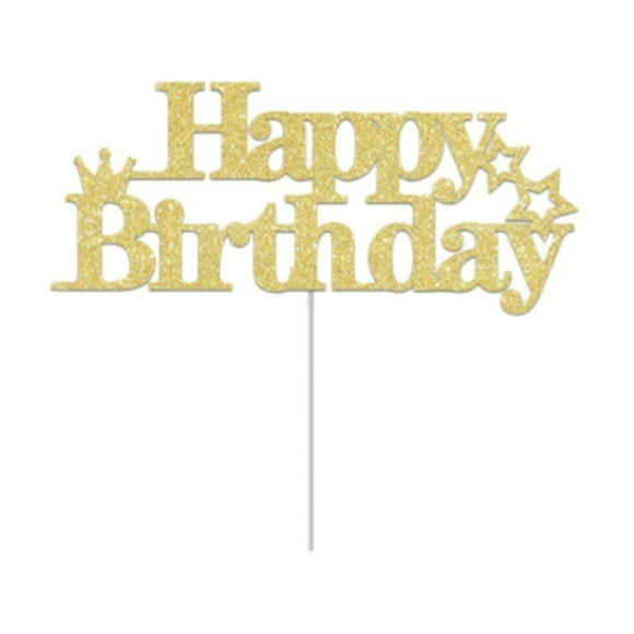 Lloopyting 10*Birthday Cake Inserts, 10*Paper Sticks, 10*Glue Clearance! Birthday Cake Insert B Cake Decorating Kit Cake Decorating Supplies,Kitchen Decor,Kitchen Essentials,Kitchen Gadgets
