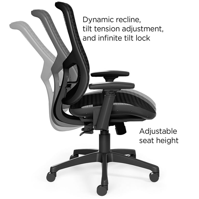 Union & Scale Essentials Mesh Back Fabric Task Chair - Black