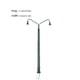 thumbnail image 4 of Injueey Modelo de lámpara de vía férrea, farola clásica a escala 1:87, diseño de construcción, luz LED de parque de cabezales, Artesanía Verde (luz blanca), 4 of 6