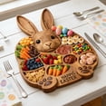 thumbnail image 5 of Easter Bunny Plate – Food-Safe Wood Serving Tray with Engraved "Happy Easter" Lettering for Easter Treats, Candy, and Easter Decor (11 Inch), 5 of 6