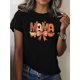 thumbnail image 1 of Camisetas con diseño gráfico para mujer, playera corta, clásico, estética, ropa de verano de los 901pc Vintage Style Women'S T-Shirt, Geometric Pattern "MAMA" Print, Short Sleeve, Round Neck, Polye, 1 of 8