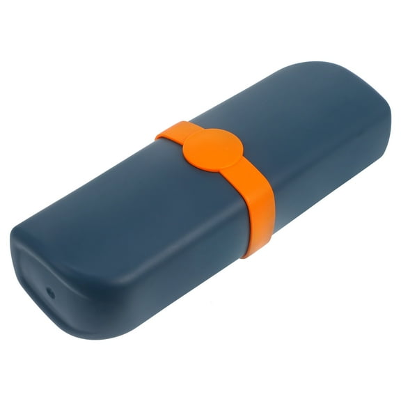 WASHWEPE Plastic Toothbrush Box Toothpaste Storage Case Navy PP 1Set