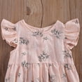 thumbnail image 5 of Newborn Baby Girl Summer Outfit Floral Romper Sleeveless Ruffle Cotton Bodysuit with Headband Set Infant Cute Clothes, 5 of 7