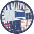 thumbnail image 3 of SAFAVIEH Kids Plaid Geometric Striped Cotton Area Rug, Blue/Multi, 2' x 3', 3 of 8