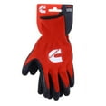 thumbnail image 5 of Cummins Red Latex Dipped Palm Gloves - Textured Work Gloves, Large, Gardening, Construction, Farming, 5 of 6
