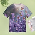 thumbnail image 5 of Lavender T-Shirt O Neck Oversize T-Shirts Short Sleeve Classic Tees Women Summer Graphic Tops, 5 of 5