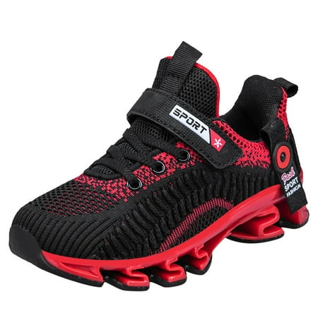

Cathalem Toddler Shoes Fashion Children s Mesh Breathable Lightweight Comfortable Outdoor Casual Shoes Shoes Red 12.5-13Years
