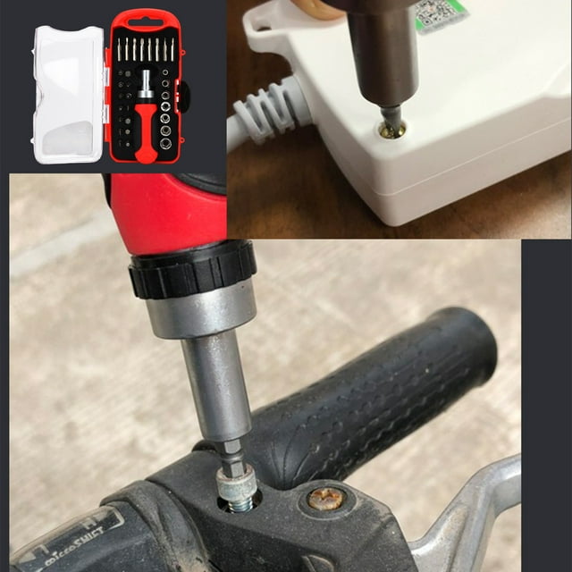 PEONAVET The Toolbox 30 Pcs / Ensemble de Bits/sockets / avec Poignée à Cliquet pour Bits, Réversible / 30 Pcs.