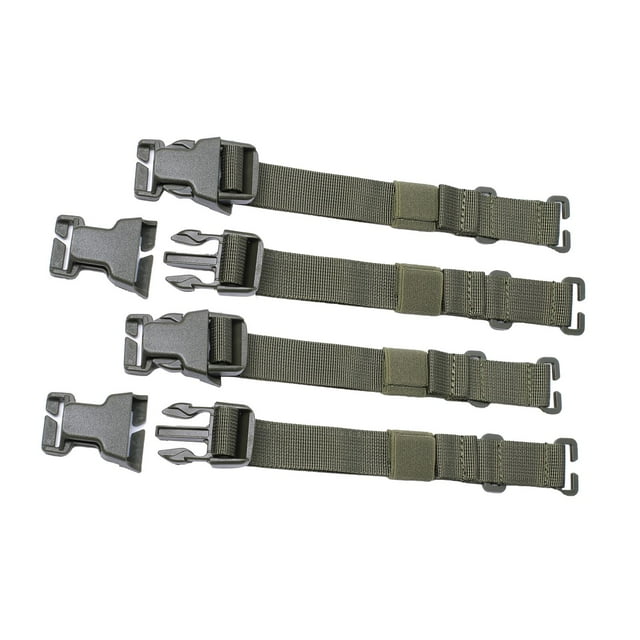 4pcs Backpack Chest Strap, Heavy Duty Adjustable Backpack Sternum Strap Chest Green