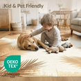 thumbnail image 4 of ODIKA 8'x10' Washable Area Rug Non-Shedding, Easy Care, Tropical Palm Frond Botanical Symmetrical Motif Border Rectangular for King Size Bedroom Under Bed, Master Suite, 4 of 7