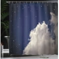 thumbnail image 4 of Ambesonne Cloud Shower Curtain, Nocturnal Theme Night Sky, 69"Wx75"L, Night Blue Off White, 4 of 5