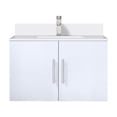thumbnail image 3 of Geneva 30 in. W x 22 in. D Glossy White Bath Vanity, Cultured Marble Top, and Faucet Set, 3 of 11