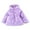 Purple, variant on Annhoo Toddler Girls Winter Plush Jackets Full Zipper Long Sleeves Warm Coats Baby Cute Ears Hooded Outwears