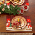 thumbnail image 3 of Softalker Buffalo Plaid Snowflakes Winter Placemats Set of 4, 12x18 Inch Christmas Table Mats for Party Kitchen Dining Decoration, 3 of 7