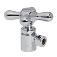 thumbnail image 6 of Westbrass Cross Handle Angle Valve with 12" Corrugated Supply Line for Faucet and Toilet, Polished Chrome, 6 of 11
