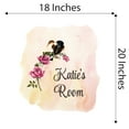 thumbnail image 4 of Personalized Watercolor Decal Bedroom Wall Decal for Children Pink Background Customized Name Design Cute Custom Name Décor - Size: 18 In x 20 In, 4 of 5