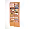 thumbnail image 1 of Wooden Mallet 20 Pocket wall Mount Magazine Rack in Light Oak, 1 of 1