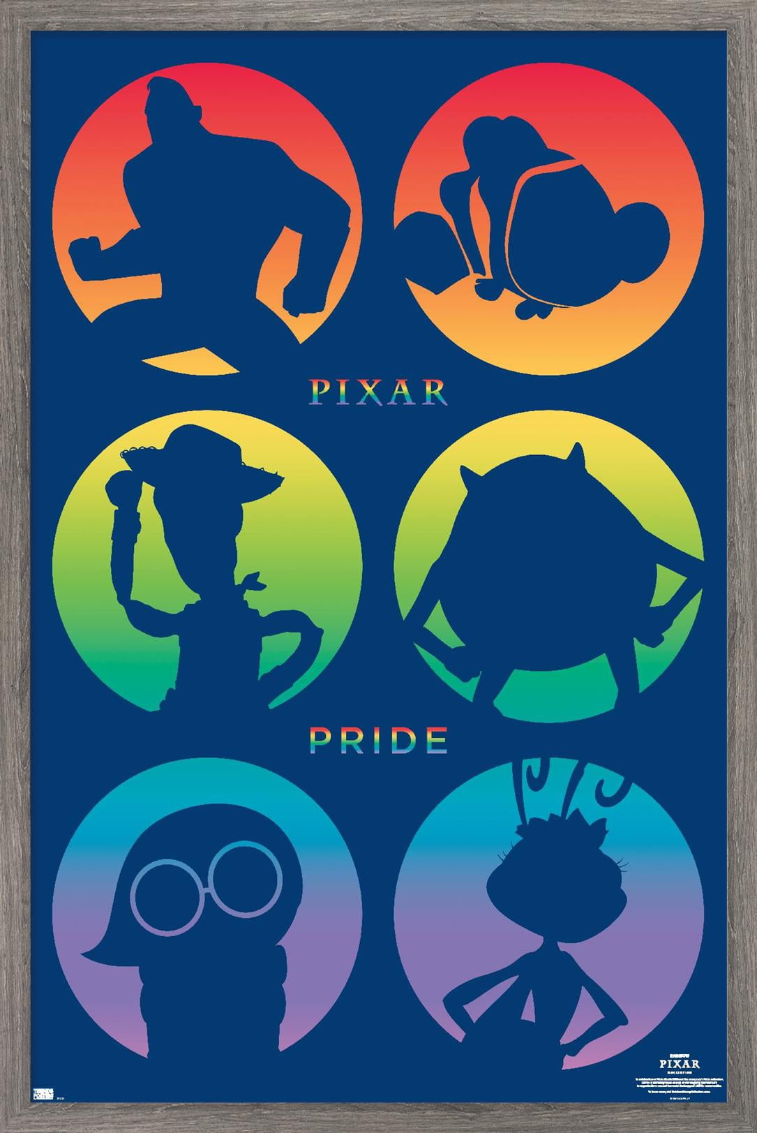 Disney Pixar - Character Pride Wall Poster, 22.375" x 34" Framed