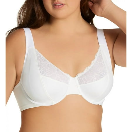 

VANITY FAIR Star White Flattering Lace Minimizer Bra US 36DD UK 36DD NWOT