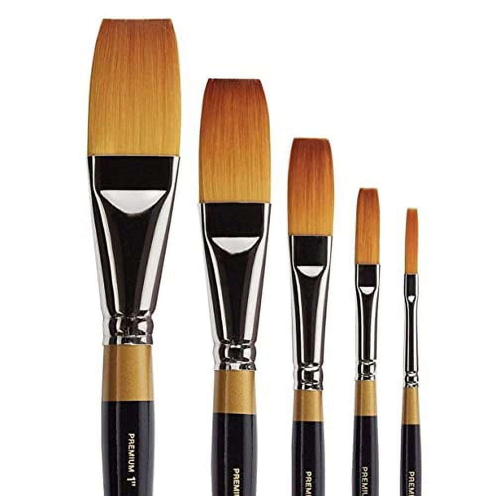 KINGART® Original Gold® 9100 One Stroke Series Premium Golden Taklon Multimedia Artist Brushes, 5/Set