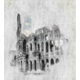 thumbnail image 3 of Sketchy Duvet Cover Set, Historical Ruins Colosseum Art Italy Rome Antique Cultural Inspiration, Decorative 3 Piece Bedding Set with 2 Pillow Shams, Queen Size, Beige Black, by Ambesonne, 3 of 3