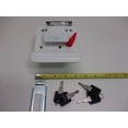 thumbnail image 4 of RV Camper Trailer White Entry Door Handle Latch Keyed Lock w/ Deadbolt / 4 Keys, 4 of 4