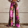 thumbnail image 2 of Summer Pants for Women Flower Wide Leg Pants Lightweight Loose Casual Colorful Pants Imitation Jeans Womens Pants Casual & Wide Leg, 2 of 4