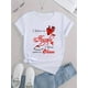 thumbnail image 2 of 1pc Angel Believer Red Cardinal Bird Print T-Shirt, Women'S Casual Crew Neck Short Sleeve Top, Medium Stretch Polyester Knit, Fashionable All-Season Tee, 2 of 6