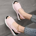 thumbnail image 5 of Utoimkio Flat Sandals for Women Summer Summer Casual Fish Mouth Suede Women's Platform Sandals, 5 of 5