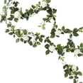 thumbnail image 2 of Vides de rosas artificiales, vides de flores, accesorio de fotografía, colgante, guirnalda floral artificial para centro de mesa, telón de fondo, Blanco Macarena Guirnalda de flores, 2 of 8