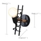 thumbnail image 5 of Luces de montaje en pared de granja, iluminación de candeliere de pared, lámpara de pared para exteriores, linterna para Porch Bathroom bar cálida negra Colco Apliques de pared Dormitorio Exterior, 5 of 7